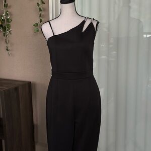 Chic Black Asymmetrical Jumpsuit